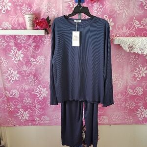 Elegant Navy Pajama Set for Women